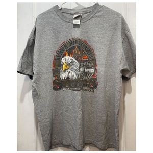 Harley Davidson 2004 Black Hills Rally Sturgis Gray T-Shirt Men’s X-Large (XL)